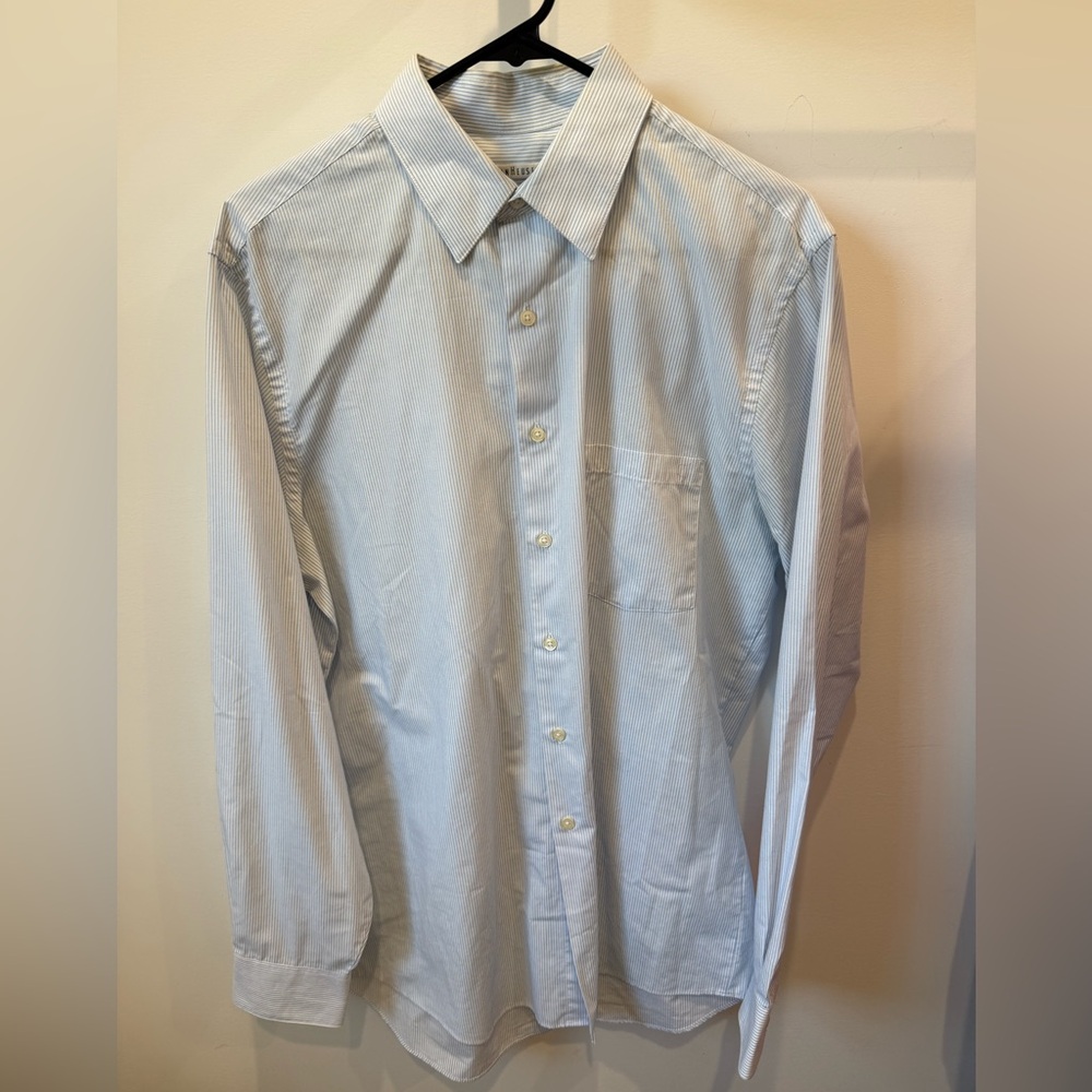 Van Heusen Light Blue Pinstripe Dress Shirt